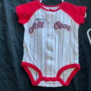 3 months baseball baby onesie